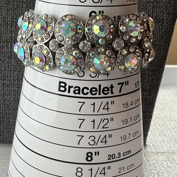 Colorful AB Aurora Borealis Glass Rhinestone Bracelet - Picture 6 of 6